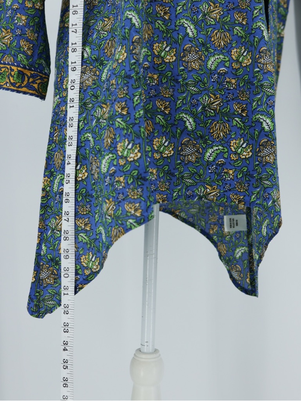 Signals Cotton 2 Piece Pants Set Tunic Pants Blue Floral Boho Resort Wear XL L - Picture 4 of 14